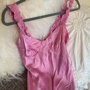 Bubblegum Silky Midi Dress